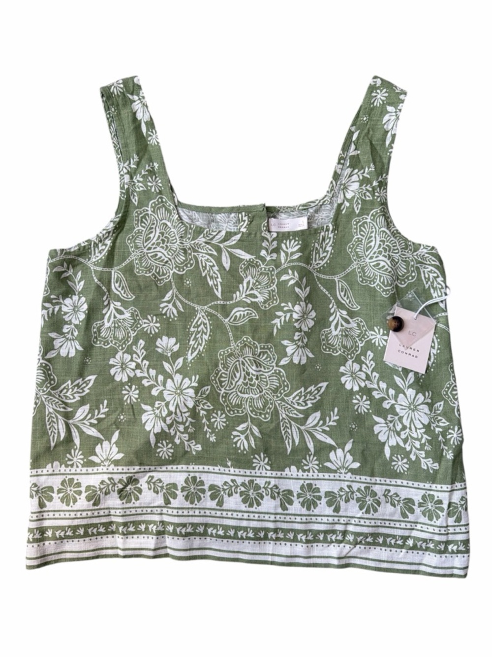 LC Lauren Conrad Square Neck Reversible Button-Back Tank NWT Size Large - Picture 2 of 5
